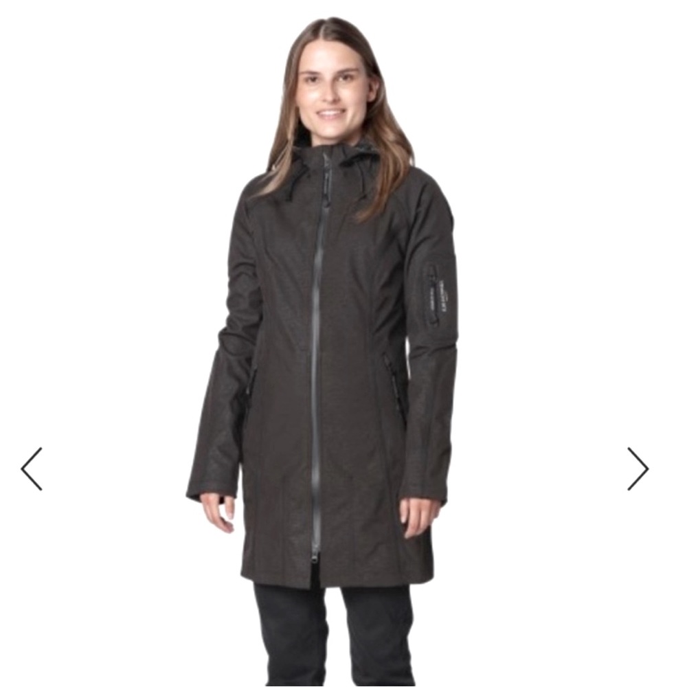 Ilse Jacobsen Hornbaek Hooded Raincoat (Navy) Sz 34. Sz 4 US.
